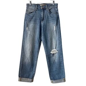 Joe's Jeans The Niki Mid Rise Boyfriend Distressed Denim Women's Size 26‎